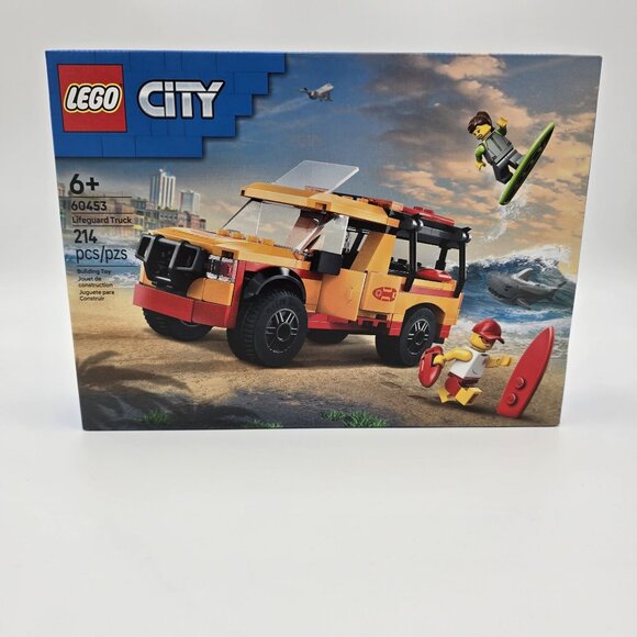 LEGO City Lifeguard Truck Set 60453 214 Pcs Beach-Themed Building Toy - Picture 1 of 6